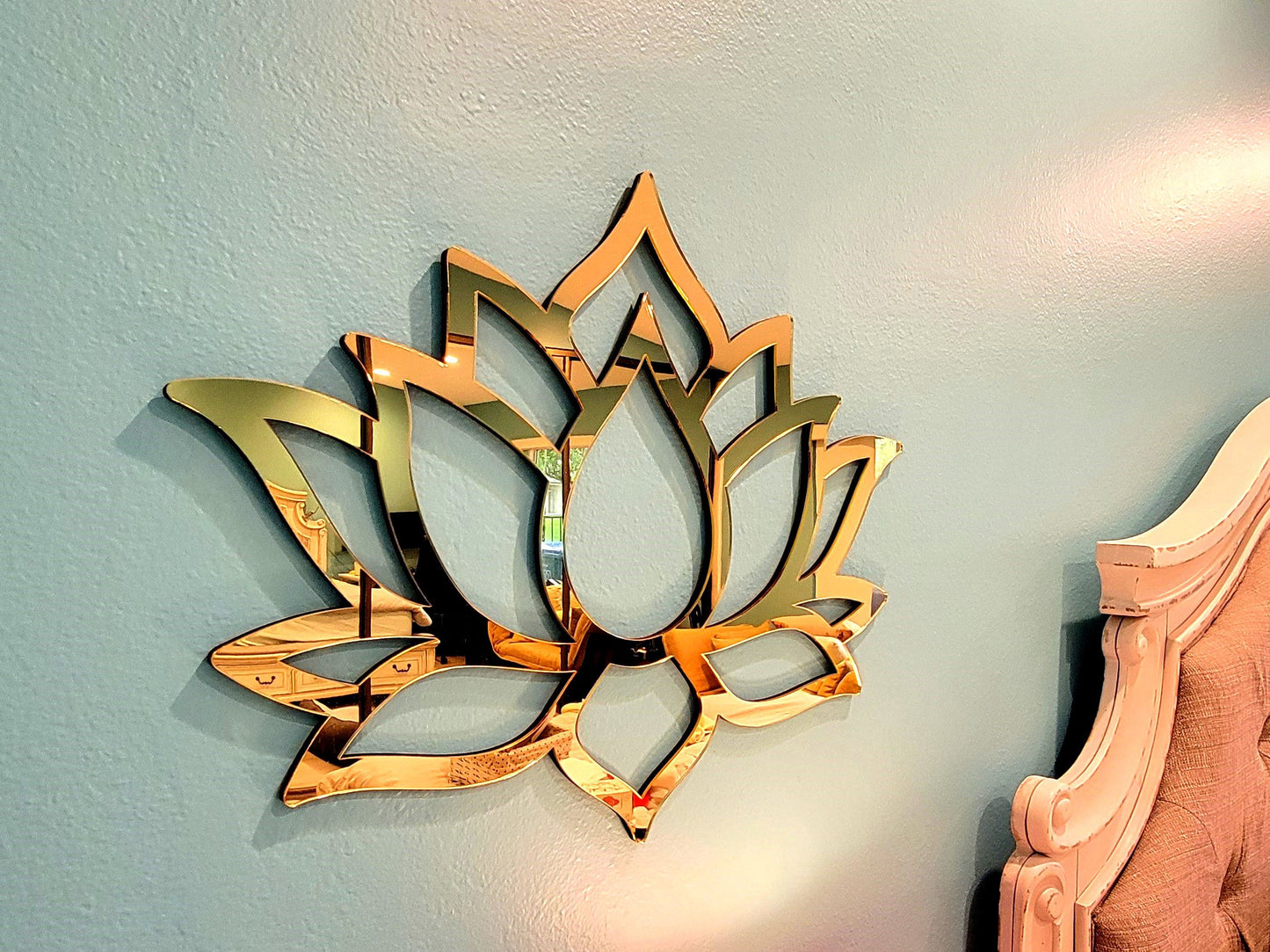 Lotus Flower Acrylic Mirror Wall Décor