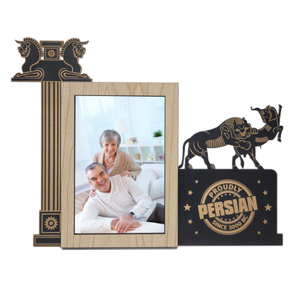 Lion and Bull Picture Frame 4x6-Portrait