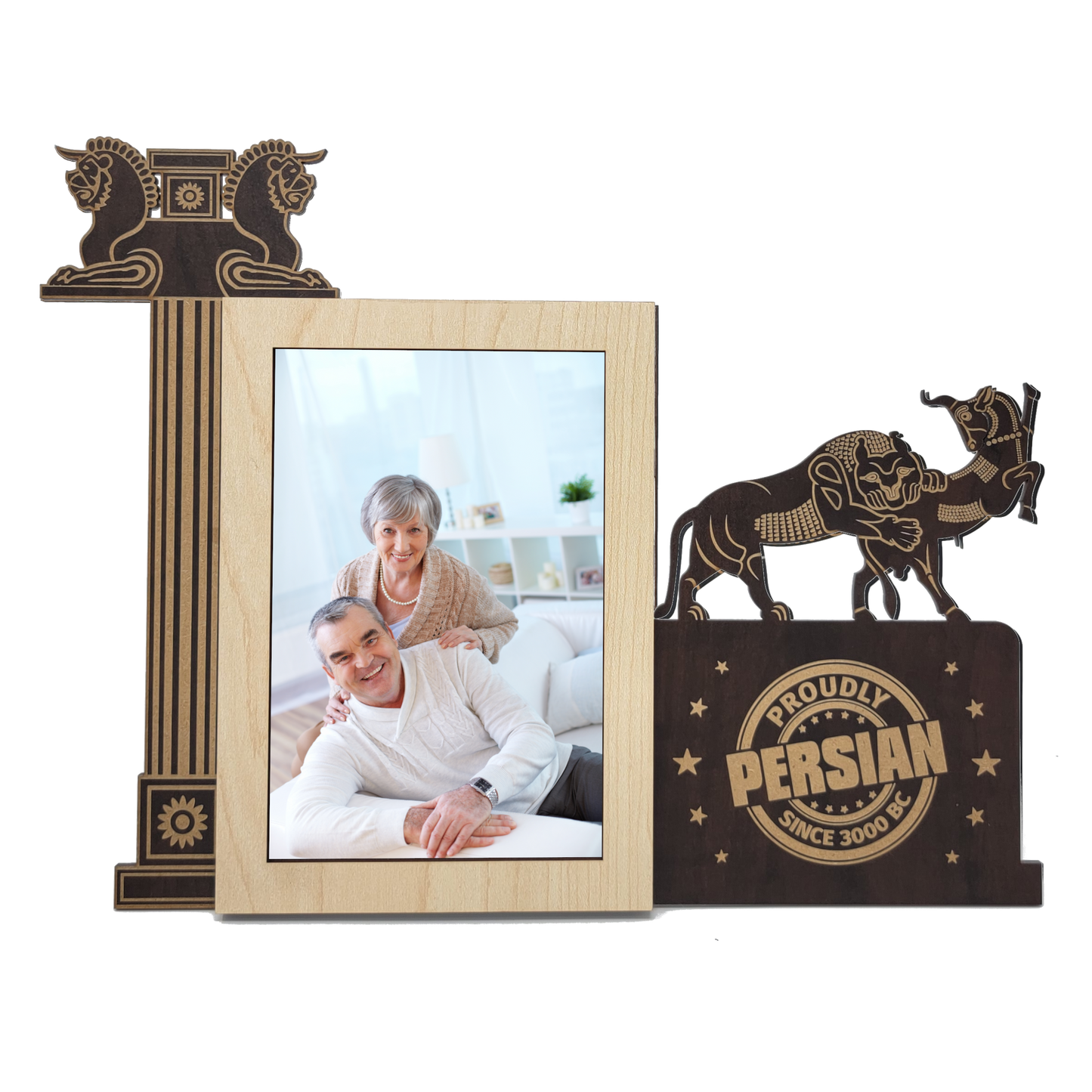 Lion and Bull Picture Frame 4x6-Portrait