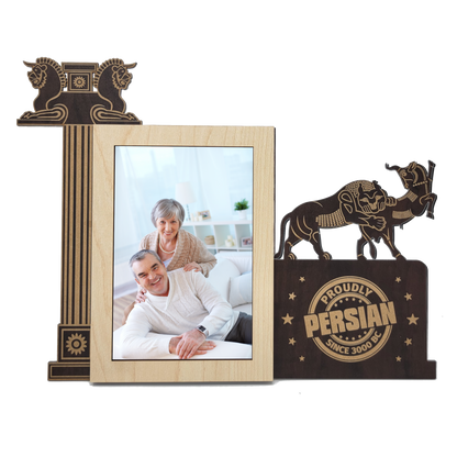 Lion and Bull Picture Frame 4x6-Portrait