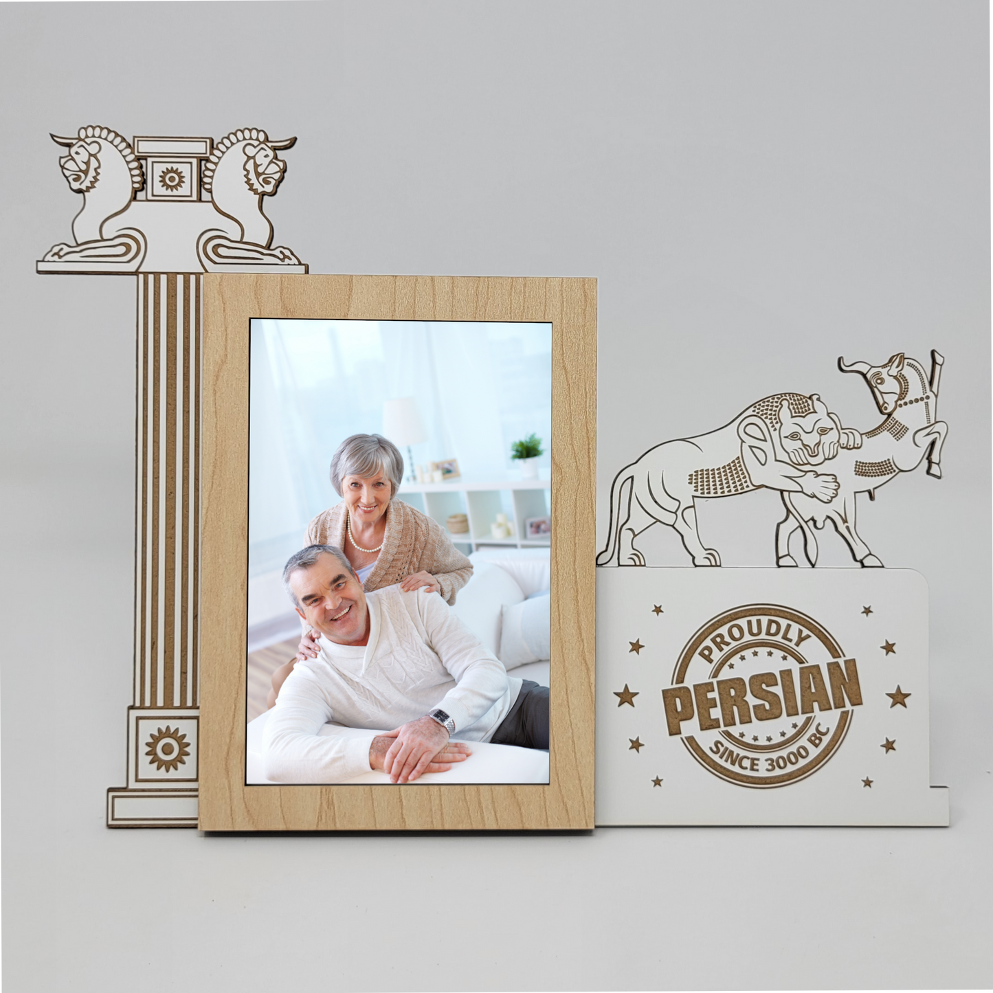 Lion and Bull Picture Frame 4x6-Portrait