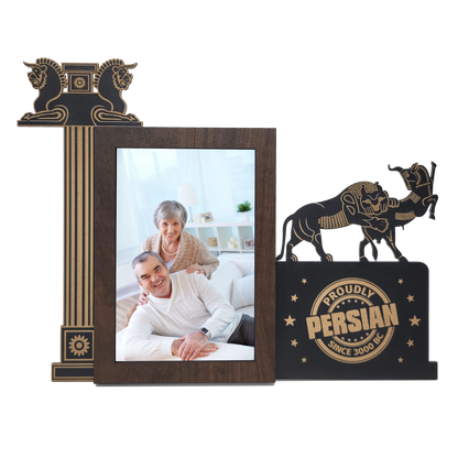 Lion and Bull Picture Frame 4x6-Portrait