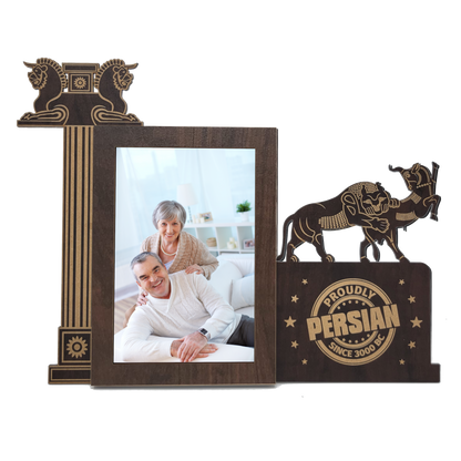 Lion and Bull Picture Frame 4x6-Portrait