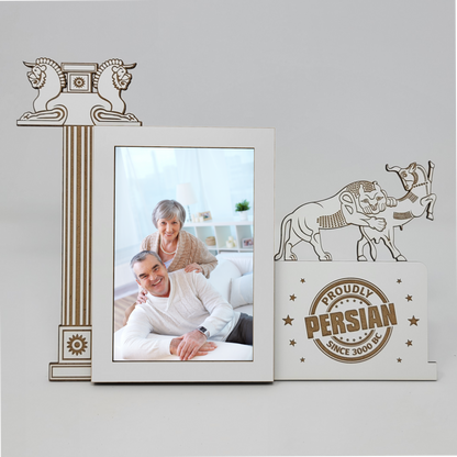 Lion and Bull Picture Frame 4x6-Portrait