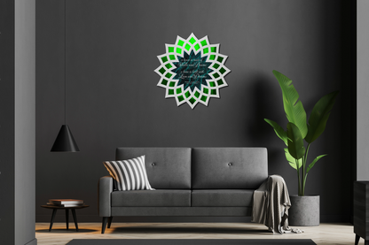 Personalized Sunflower Mandala Acrylic Mirror Wall Décor