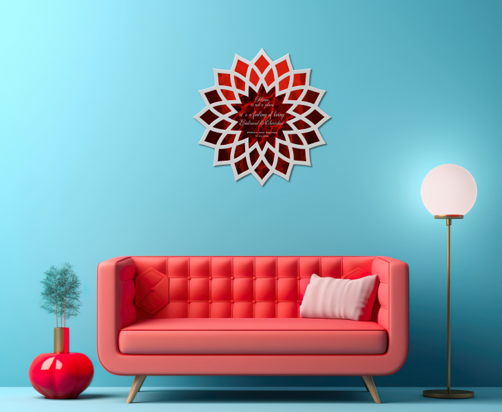 Personalized Sunflower Mandala Acrylic Mirror Wall Décor