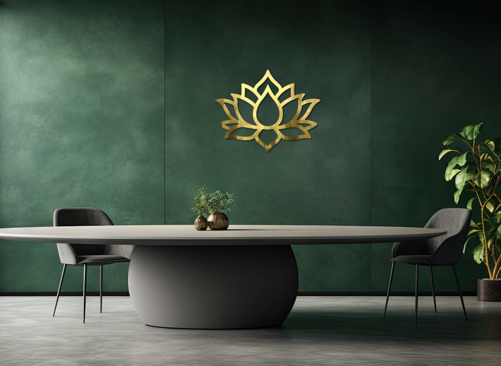 Lotus Flower Acrylic Mirror Wall Décor