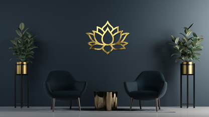 Lotus Flower Acrylic Mirror Wall Décor