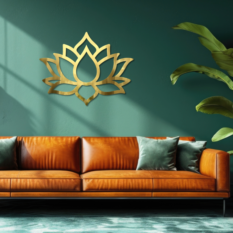 Lotus Flower Acrylic Mirror Wall Décor