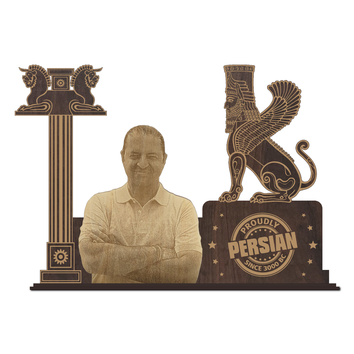 Engraved Photo Cutout on Lamassu Frame